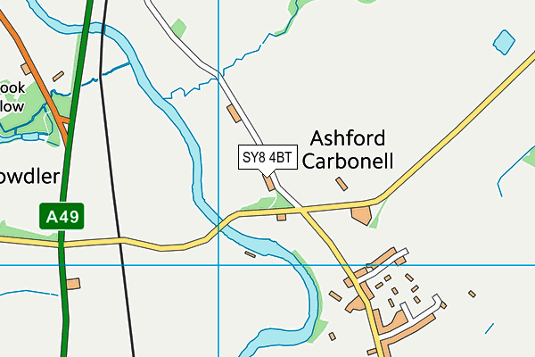 SY8 4BT map - OS VectorMap District (Ordnance Survey)