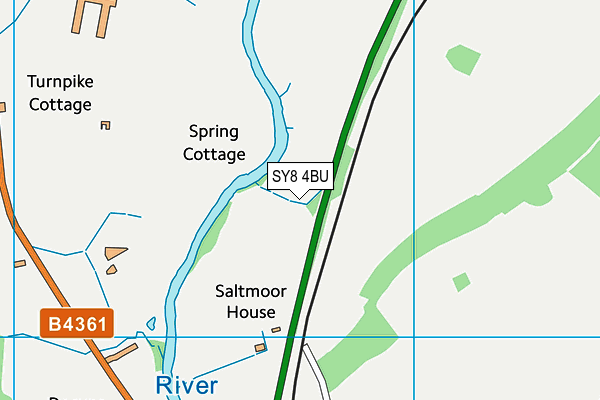 SY8 4BU map - OS VectorMap District (Ordnance Survey)