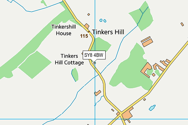 SY8 4BW map - OS VectorMap District (Ordnance Survey)