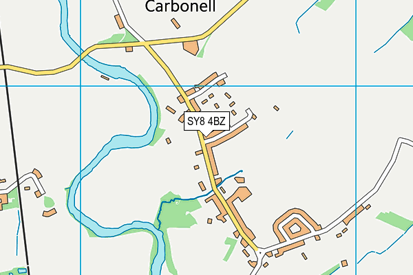 SY8 4BZ map - OS VectorMap District (Ordnance Survey)