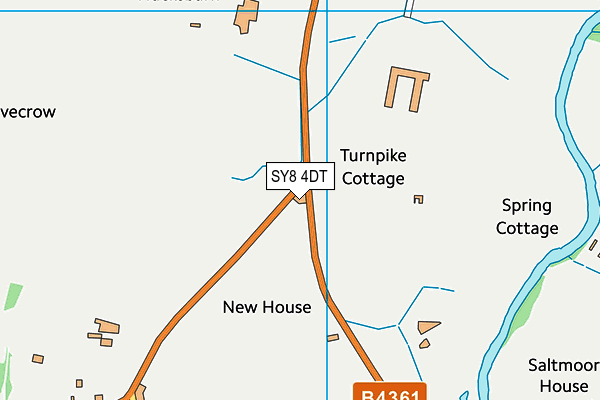 SY8 4DT map - OS VectorMap District (Ordnance Survey)