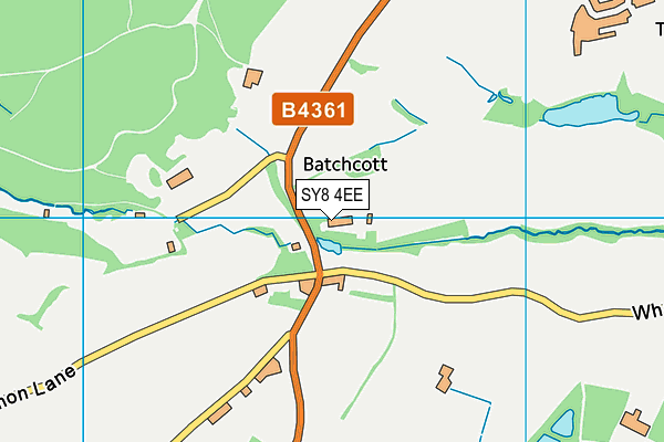 SY8 4EE map - OS VectorMap District (Ordnance Survey)