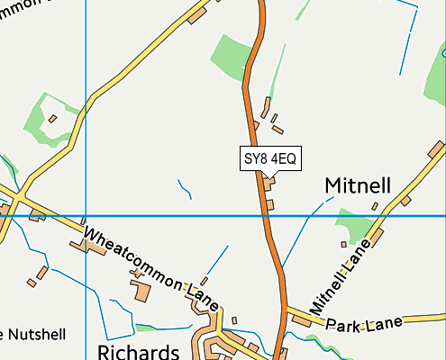 SY8 4EQ map - OS VectorMap District (Ordnance Survey)