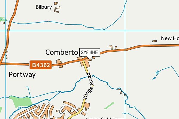 SY8 4HE map - OS VectorMap District (Ordnance Survey)