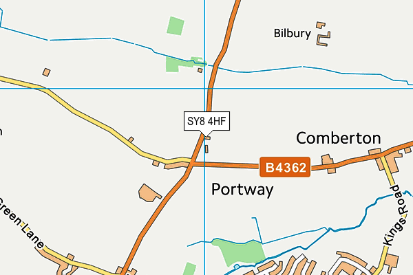 SY8 4HF map - OS VectorMap District (Ordnance Survey)