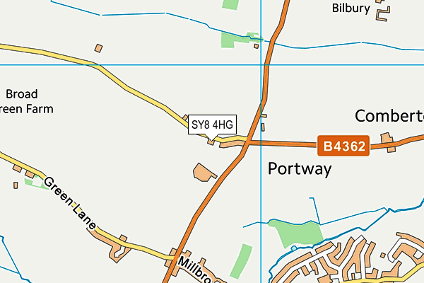 SY8 4HG map - OS VectorMap District (Ordnance Survey)