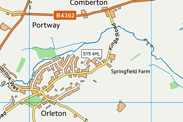 SY8 4HL map - OS VectorMap District (Ordnance Survey)