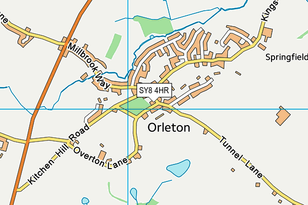 SY8 4HR map - OS VectorMap District (Ordnance Survey)