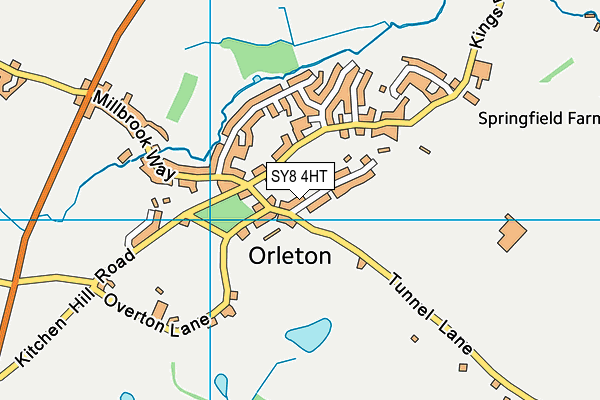 SY8 4HT map - OS VectorMap District (Ordnance Survey)