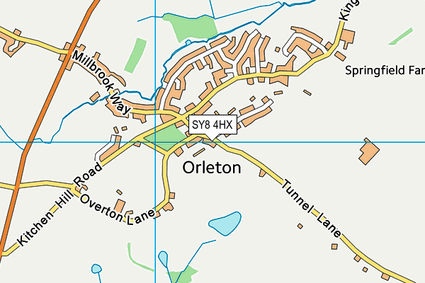 SY8 4HX map - OS VectorMap District (Ordnance Survey)