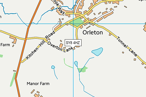 SY8 4HZ map - OS VectorMap District (Ordnance Survey)