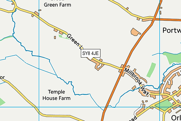 SY8 4JE map - OS VectorMap District (Ordnance Survey)