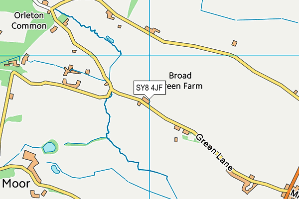 SY8 4JF map - OS VectorMap District (Ordnance Survey)