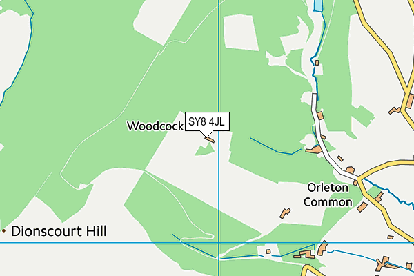 SY8 4JL map - OS VectorMap District (Ordnance Survey)