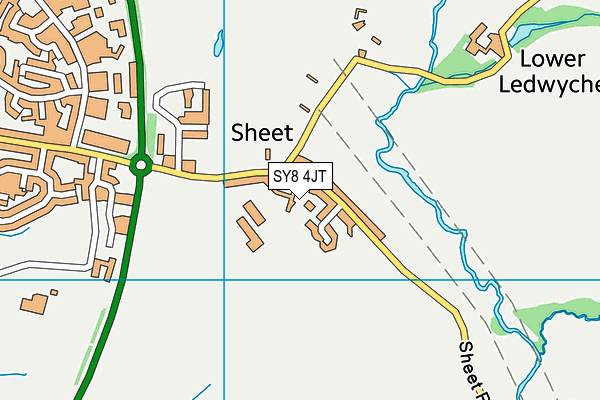 SY8 4JT map - OS VectorMap District (Ordnance Survey)