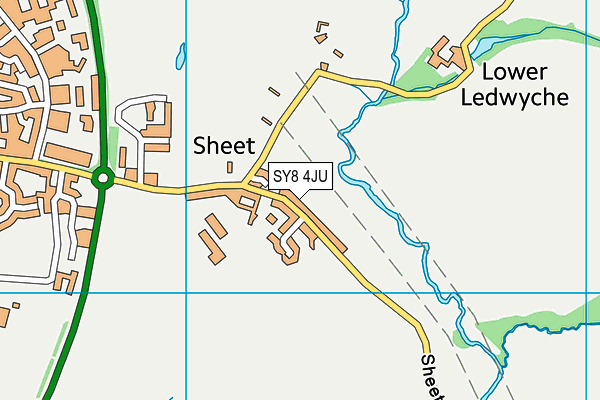 SY8 4JU map - OS VectorMap District (Ordnance Survey)