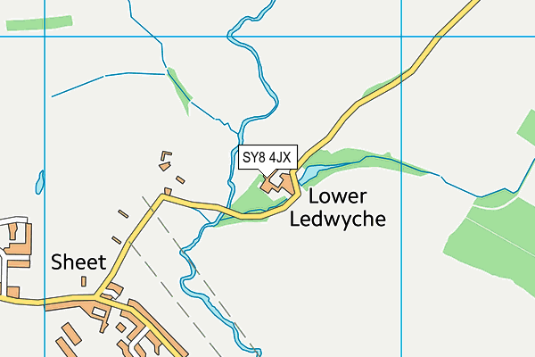 SY8 4JX map - OS VectorMap District (Ordnance Survey)