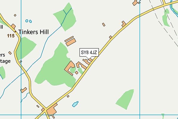 SY8 4JZ map - OS VectorMap District (Ordnance Survey)