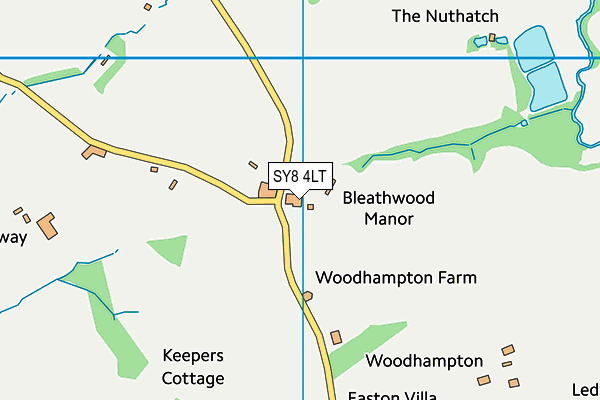 SY8 4LT map - OS VectorMap District (Ordnance Survey)