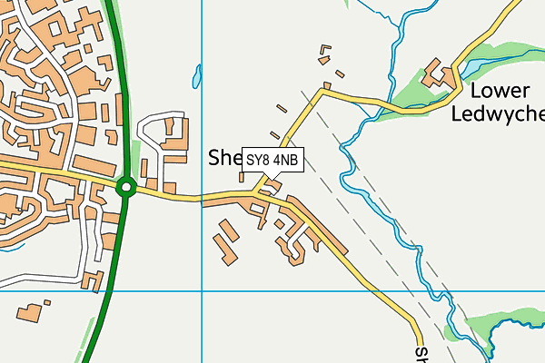 SY8 4NB map - OS VectorMap District (Ordnance Survey)