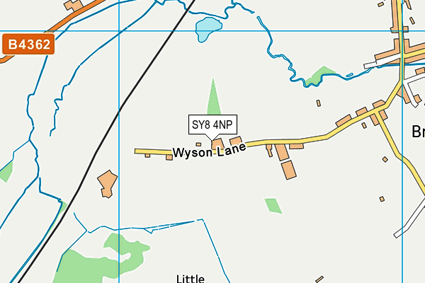 SY8 4NP map - OS VectorMap District (Ordnance Survey)