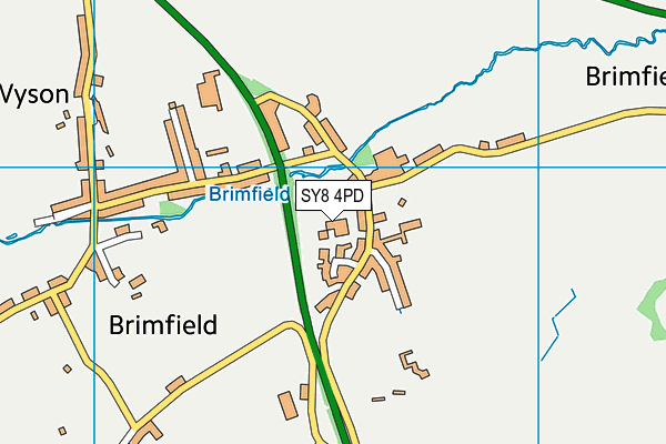 SY8 4PD map - OS VectorMap District (Ordnance Survey)