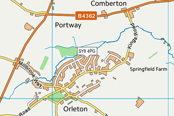 SY8 4PG map - OS VectorMap District (Ordnance Survey)