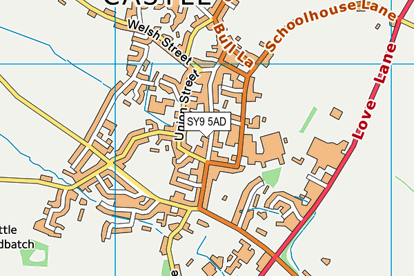 Map of WENTNOR WOODS LTD at district scale