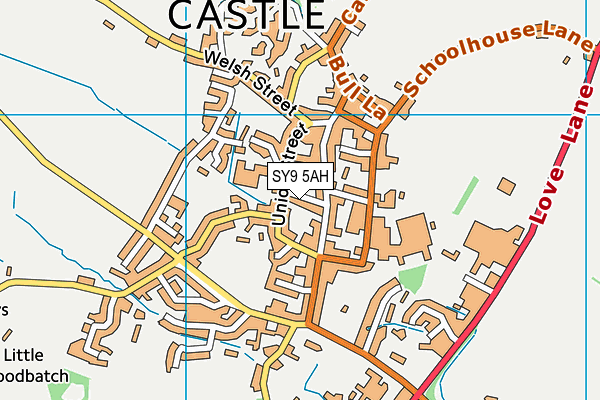 SY9 5AH map - OS VectorMap District (Ordnance Survey)