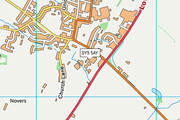The Community College, Bishop's Castle map (SY9 5AY) - OS VectorMap District (Ordnance Survey)