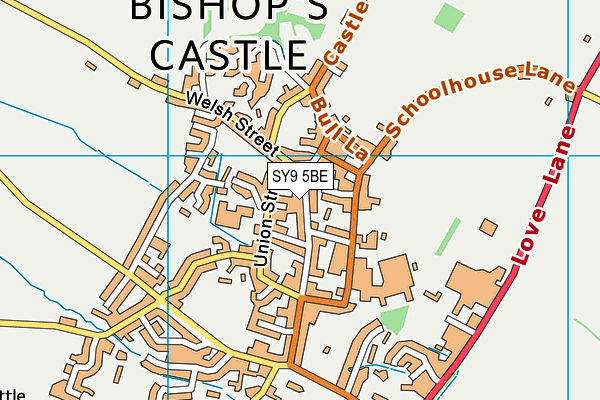 Map of BISHOP'S CASTLE & CLUN TOURISM COMMUNITY INTEREST COMPANY at district scale
