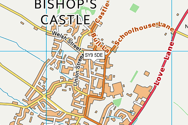 SY9 5DE map - OS VectorMap District (Ordnance Survey)