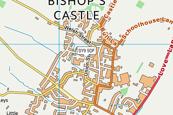 SY9 5DF map - OS VectorMap District (Ordnance Survey)