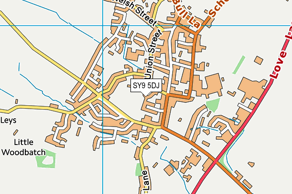 SY9 5DJ map - OS VectorMap District (Ordnance Survey)