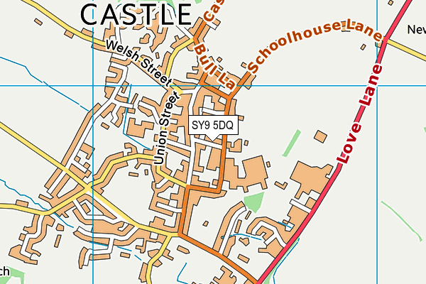 SY9 5DQ map - OS VectorMap District (Ordnance Survey)