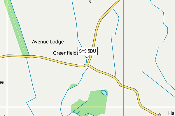 SY9 5DU map - OS VectorMap District (Ordnance Survey)