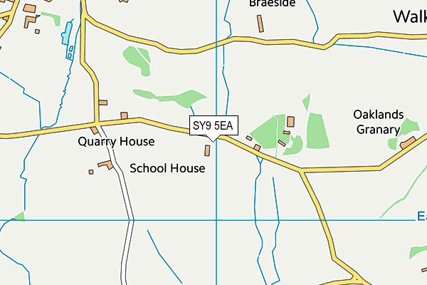 SY9 5EA map - OS VectorMap District (Ordnance Survey)