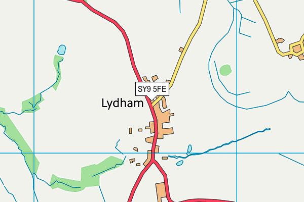 SY9 5FE map - OS VectorMap District (Ordnance Survey)