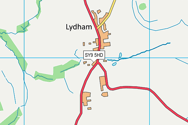 SY9 5HD map - OS VectorMap District (Ordnance Survey)