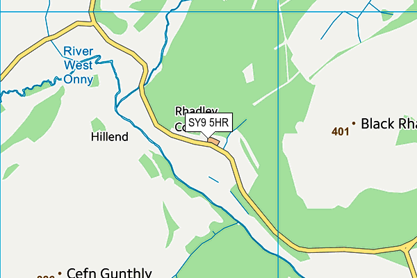 SY9 5HR map - OS VectorMap District (Ordnance Survey)