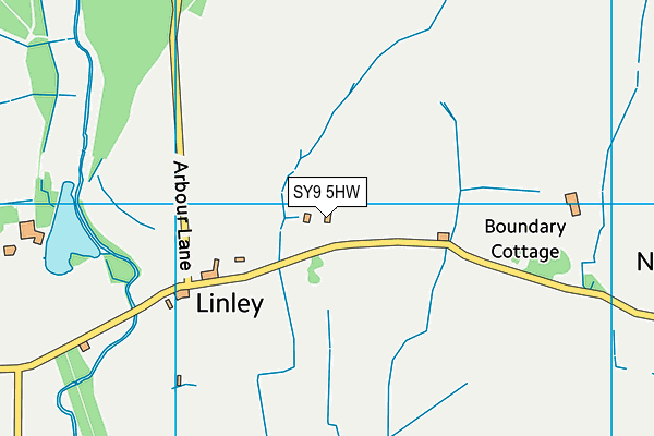 SY9 5HW map - OS VectorMap District (Ordnance Survey)