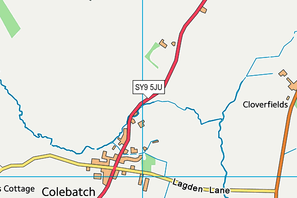 SY9 5JU map - OS VectorMap District (Ordnance Survey)