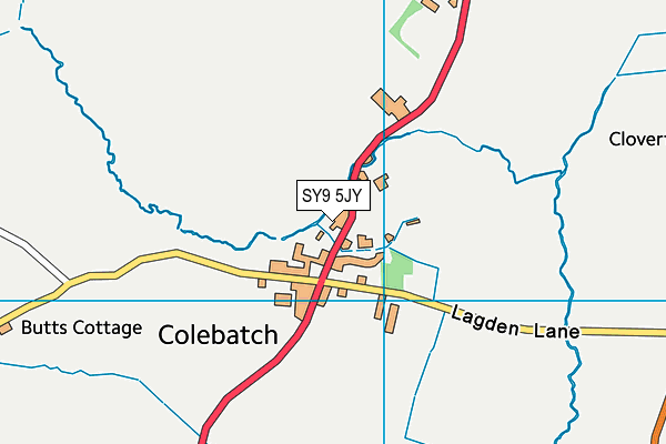 SY9 5JY map - OS VectorMap District (Ordnance Survey)