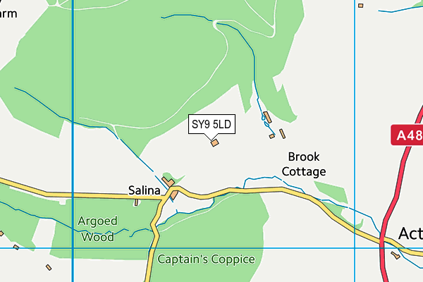 SY9 5LD map - OS VectorMap District (Ordnance Survey)