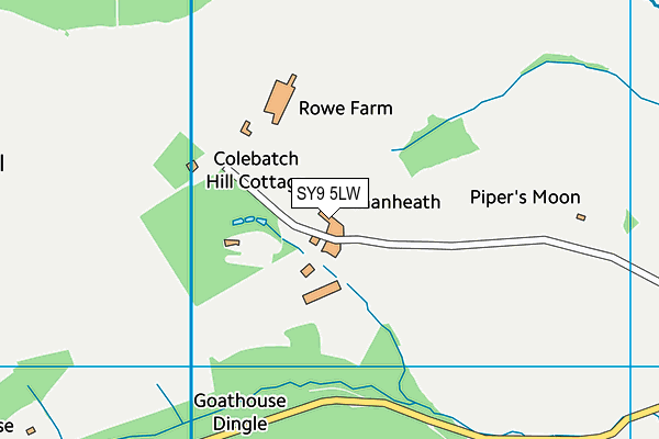 SY9 5LW map - OS VectorMap District (Ordnance Survey)