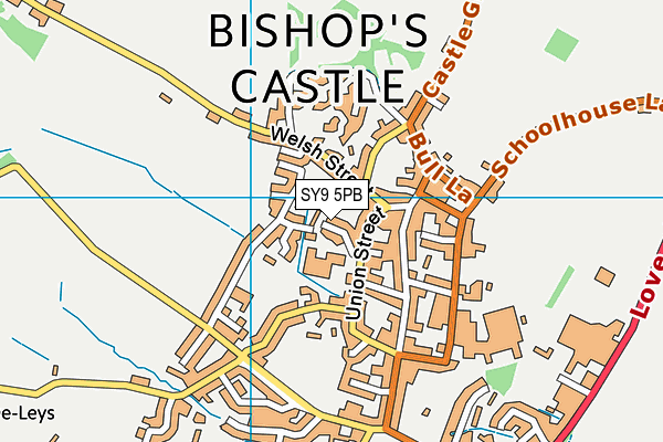 SY9 5PB map - OS VectorMap District (Ordnance Survey)