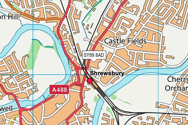 SY99 8AD map - OS VectorMap District (Ordnance Survey)
