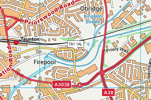 TA1 1AL map - OS VectorMap District (Ordnance Survey)