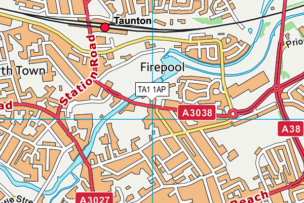 TA1 1AP map - OS VectorMap District (Ordnance Survey)