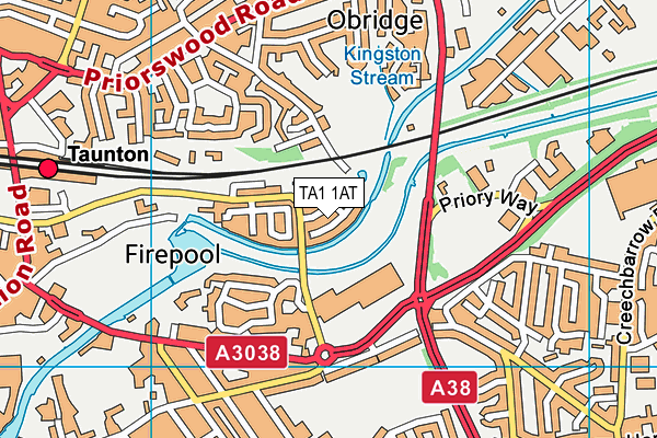 TA1 1AT map - OS VectorMap District (Ordnance Survey)